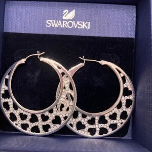 Swarovski silver crystal earrings brand new